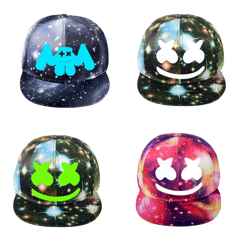 Новое поступление bluza marshmello мальчик летняя кепка Повседневная homme девочка Кепка детская Minecraft черная белая шляпа бейсболка с козырьком