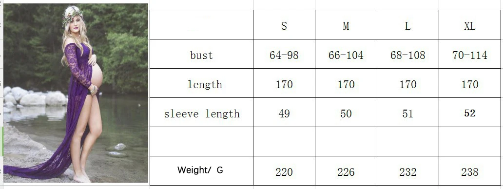 Lace Long Sleeve Pregnancy Dress Photography Props Maternity Dresses Shoot Maxi Gown Dresses For Pregnant Women Clothes