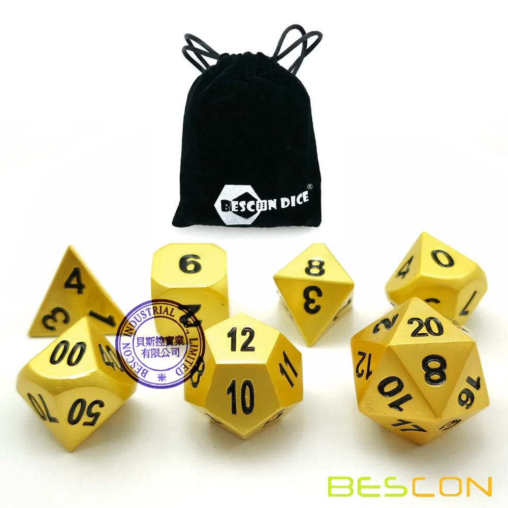 Bescon сверхмощный Роскошный Матовый Золотой твердый Металлический Набор