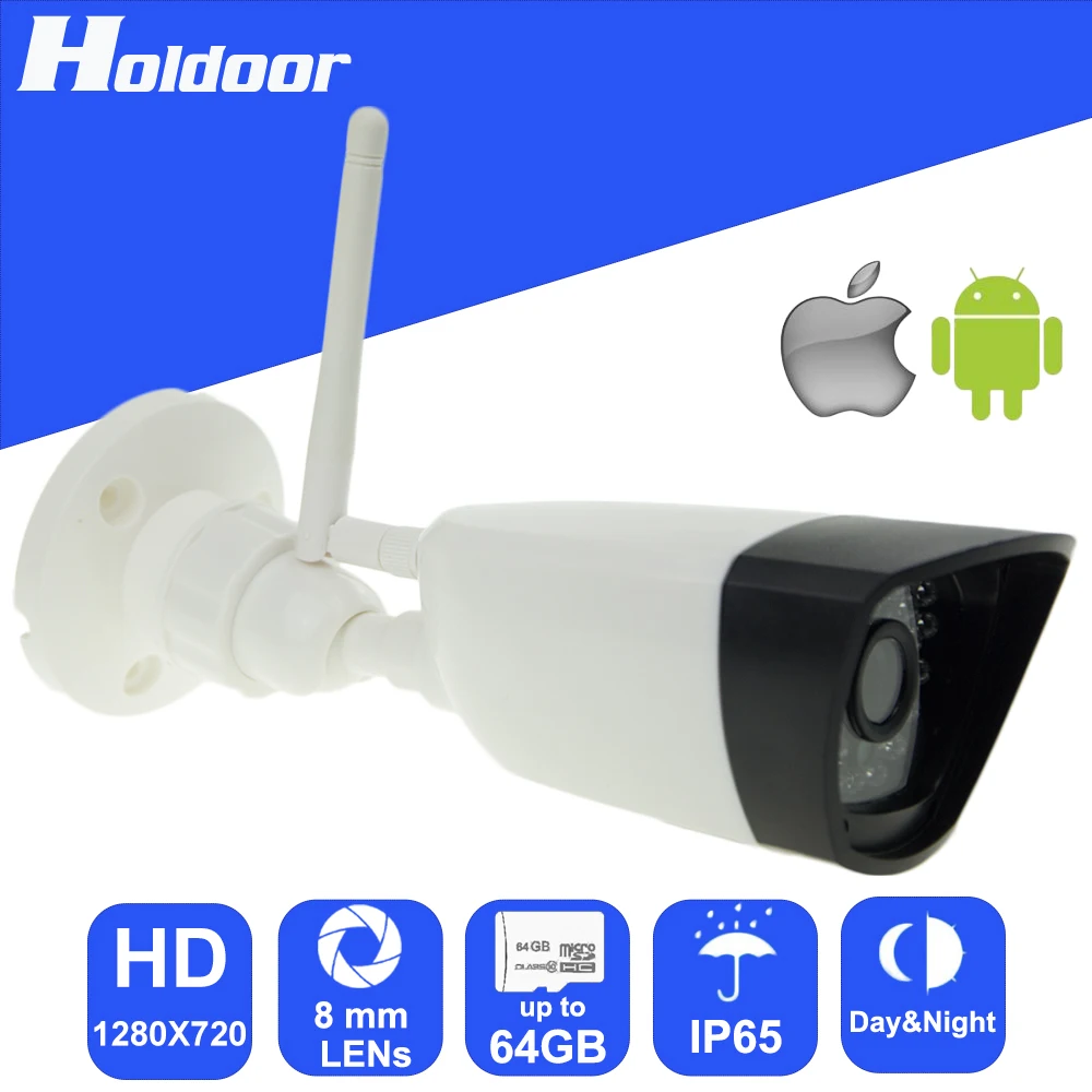 Wireless 720P HD 8mm Lens Security video surveillance P2P Outdoor Camera IR Cut Night Vision Motion Detection Alarm Email Alert