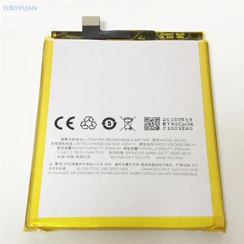 

3.8V 3100mAh BT42C For Meizu M2 Note / Meilan Blue Charm Note 2 Battery