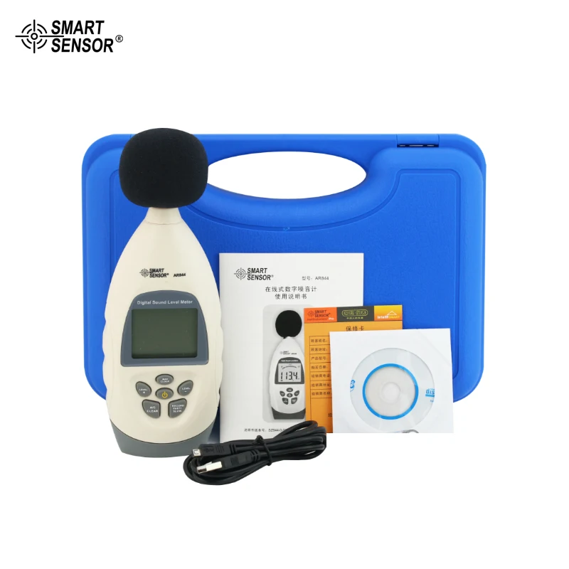 

Portable Digital Industrial, Environmental and Aircraft Sound Level Meter Noise Decibel Level Meter Smart Sensor AR844