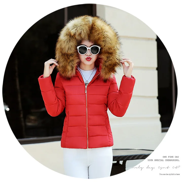 Top Fashion Limited Full Slim Cotton Jacket Heavy Hair Female Cotton-padded Coat Winter Coat Women