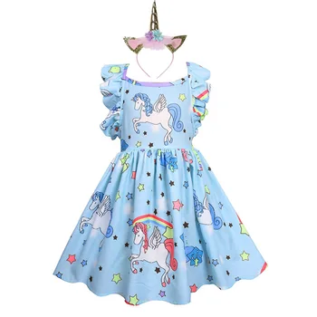 Unicorn Strappy Backless Dress and Headband