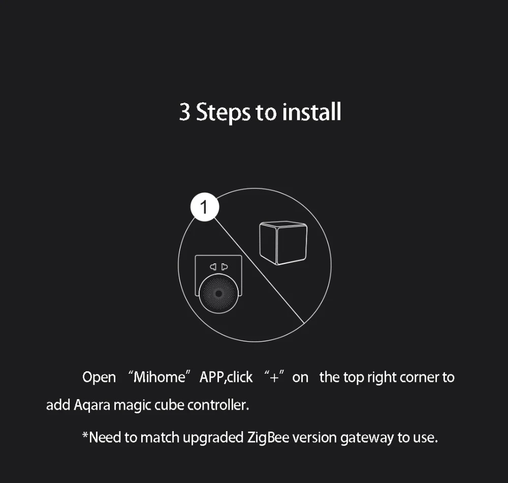 Aqara магический куб контроллер Zigbee версия управляется шестью действия для умного дома устройство работает с mijia Home app