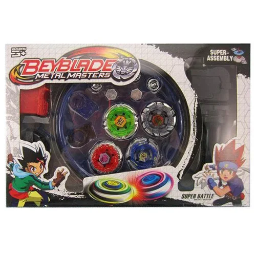 Beyblade Burst набор игрушек Beyblade Arena Beyblade Металл Fusion 4D с пусковой установкой волчок Beyblade игрушки - Цвет: Синий