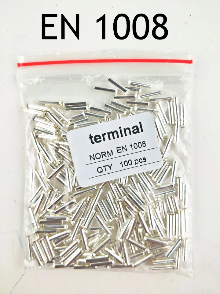 

100PCS 18AWG Bootlace cooper Ferrules kit set Wire Copper Crimp Connector Insulated Cord Pin End Terminal EN1008