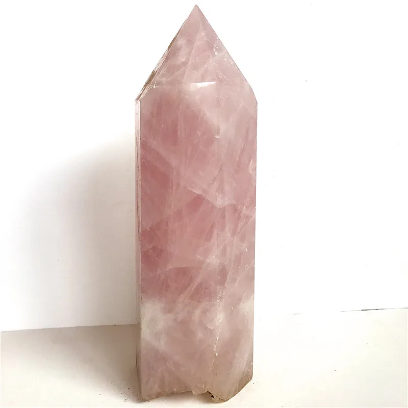 

wand natural rose quartz Crystal Stone and craft reiki healing Decorative wand