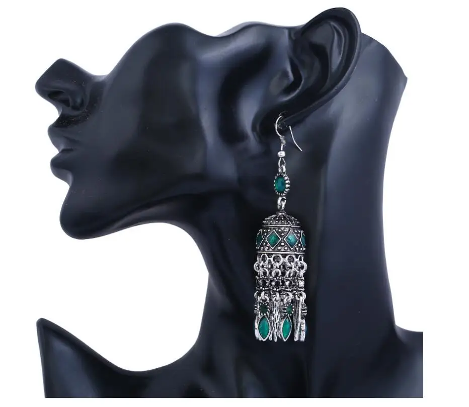 fashion neon exaggerated bead green yellow colorful circle drop earring | Украшения и аксессуары