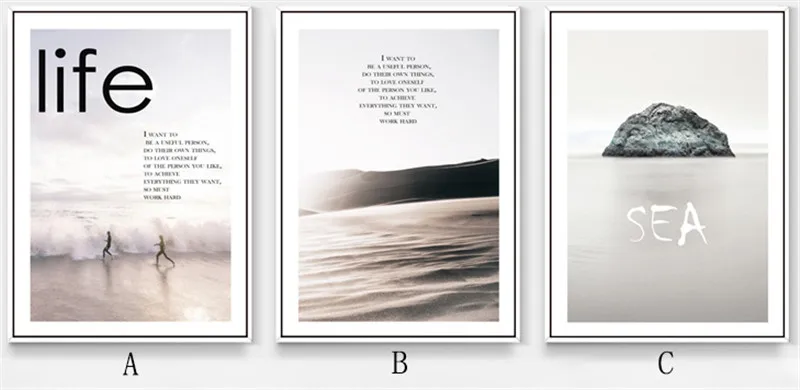 Sea Wall Art Nordic Poster Life Pictures For Living Room Scenery Beach Canvas Painting Picture Quotes Prints Home Decor Unframed