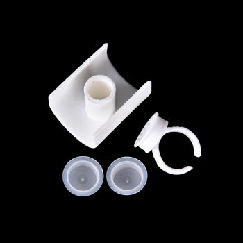 

3PCS IN 1 Set Eye Lash Strip Holder Pallet U Shape Glue Ring Cups Set Volume 3D Eyelash Extensions Sets Women Lady Cosmetic Tool