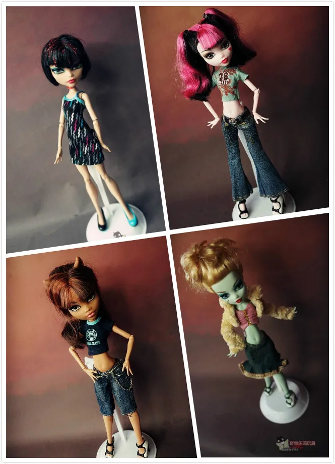 

wholesale 15pcs/lot clothes for Monster High dolls fashion suit Original doll's clothing for Monster Hight dolls 1/6