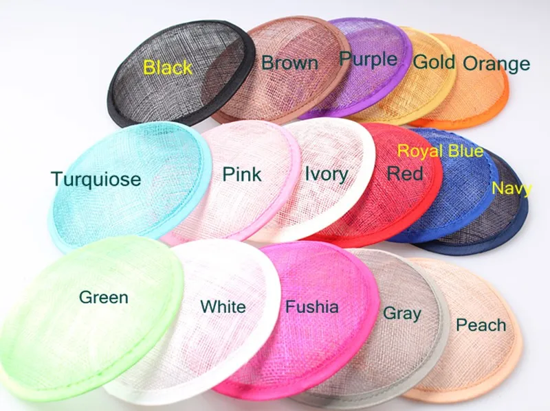 

2016 Multiple Color 13CM ROUND SINAMAY Fascinator Base New DIY Women Party Fascinator Hat Base 10pcs/Lot WHolesale