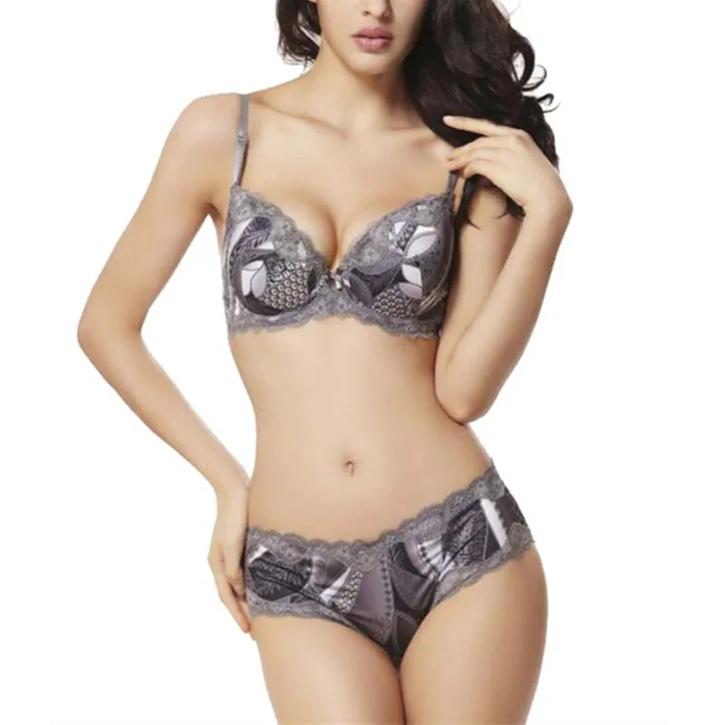 

New Arrival Women's Push-up Bra set Bra And Briefs Panties Sets French Style Lace Cotton Underwear Big Size Lingerie
