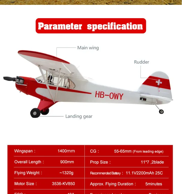 Amazon.com: DIYI Remote Control Airplanes, 1/16 WWII Piper J