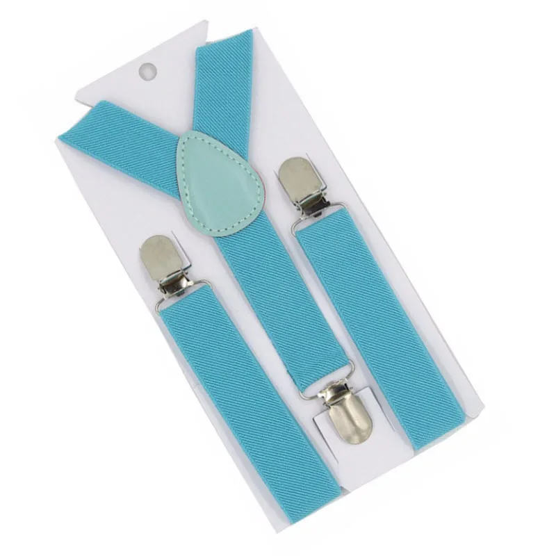 41 light blue 40 ярких цветов для мальчиков и заколка для девочек на эластичных подтяжках, Детские подтяжки, Детские аксессуары, S 2,5*65 см - Цвет: 41 light blue
