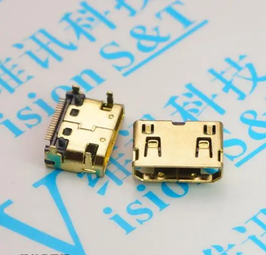 100 шт. мини 19Pin HDMI розетка 19P 19PIN HD коннектор трансмиссии DIP 4 ножки! | Обустройство