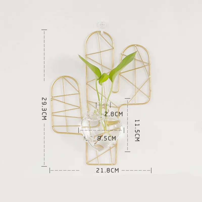 Для гостиной, спальни, декорация кованое железо, креативные гидропоники, растения, настенные Подвески с цветочной вазой, аксессуары для стен