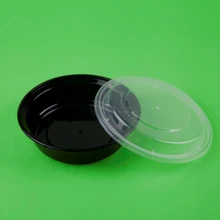 Белый или черный пластиковый одноразовый Ланч-бокс 700 мл, экологически чистый Ланч-бокс с крышкой, миска для пикника, фаст-фуд, паста, закуски, столовая посуда