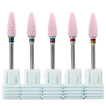 Алмазные фрезы для ногтей, керамические фрезы, полировальные роторные фрезы для удаления кутикул, маникюрные электрические аксессуары, инструмент