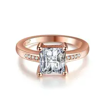 Free shipping rose gold color jewelry for women zirconia romantic engagement wedding rings bague Accessories bijoux MYR18K012