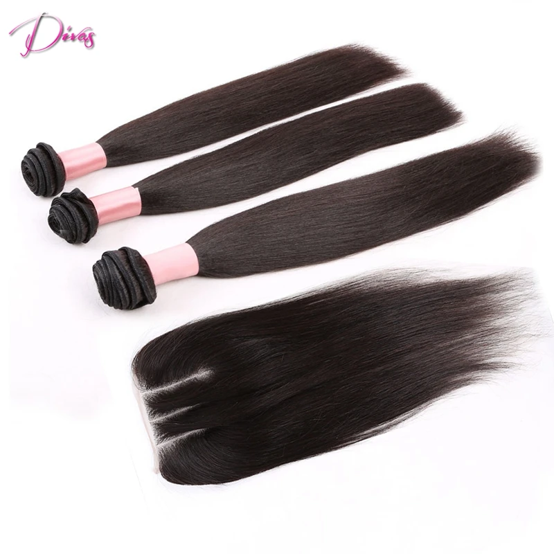 6a Malaysian font b Virgin b font font b Hair b font with Closure Lace Closure