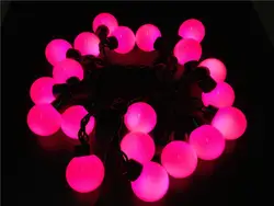 5 м 20 светодиодов моделирование огни строки розовый 4 см супер bigballshape украшения огни (AC 110/220 В /EU/us Plug)