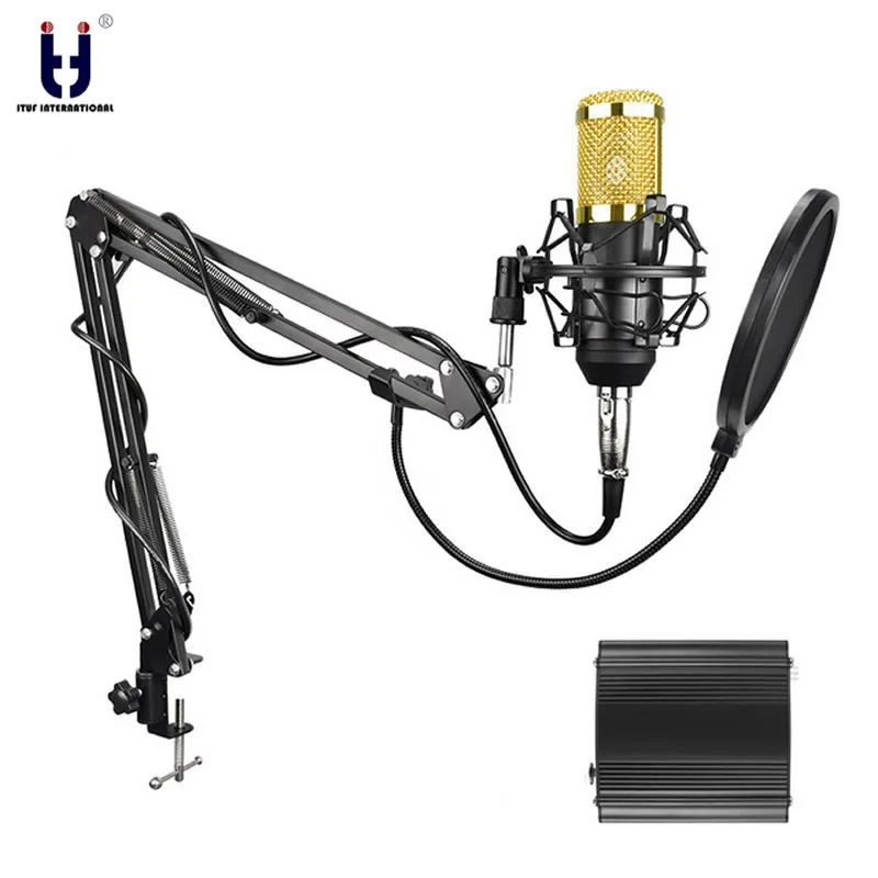 

Brand Ituf BM-800 Professional Microphone & Adjustable Recording Mic Suspension Arm Stand with Shock Mount KIT for Karaoke KTV