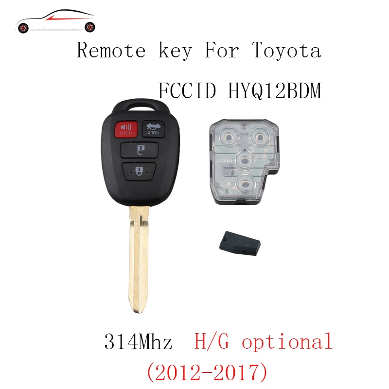 GORBIN 4BT 314 мГц удаленной машине ключ для Toyota Camry 2012 2013 HYQ12BDM без чип G /ч чип дополнительно ключ