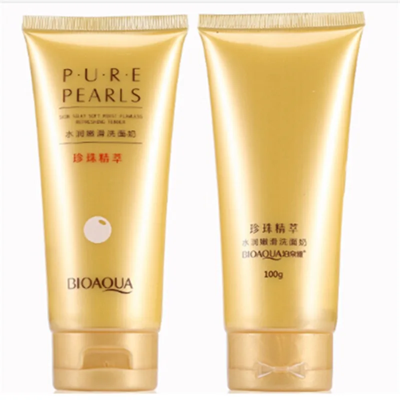 

Useful Moisturizing Facial Cleanser Deep Cleaning Face Washing Pure Pearls Whitening Facial Cleaner Cream Anti-aging Skin Care