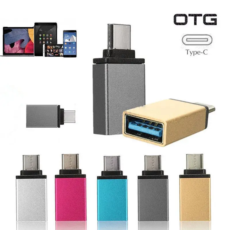 5 шт./лот USB-C Тип C мужчина к USB 3,0 Женский OTG синхронизации данных адаптер для телефона Macbook