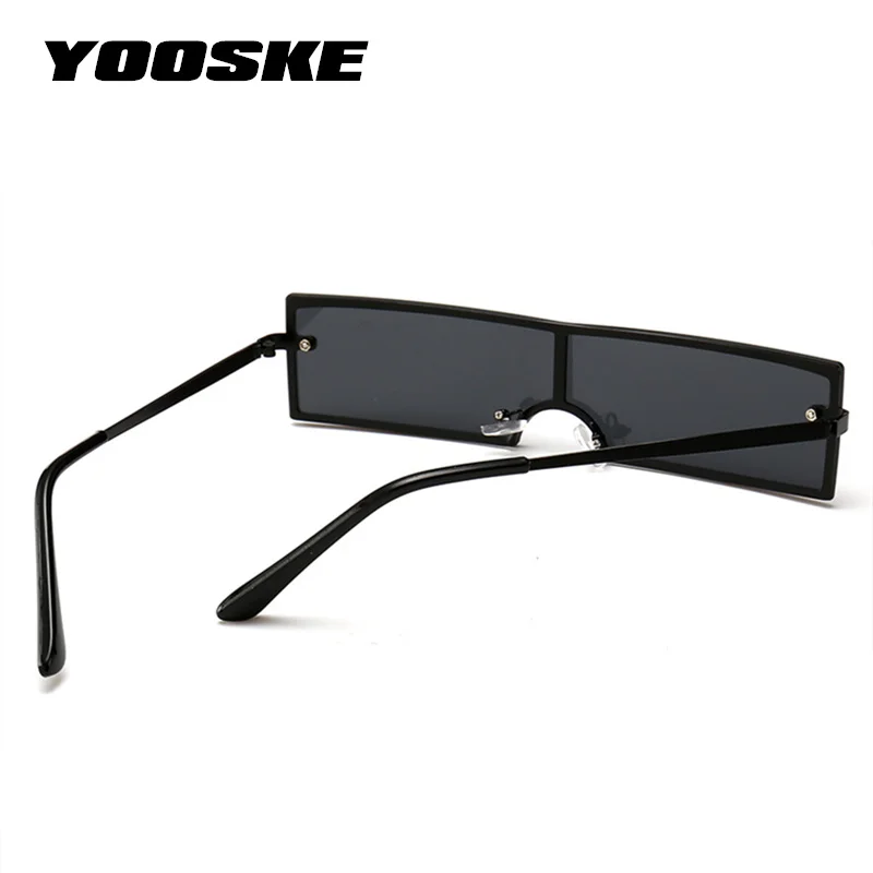 YOOSKE 90S прямоугольные Солнцезащитные очки женские брендовые дизайнерские
