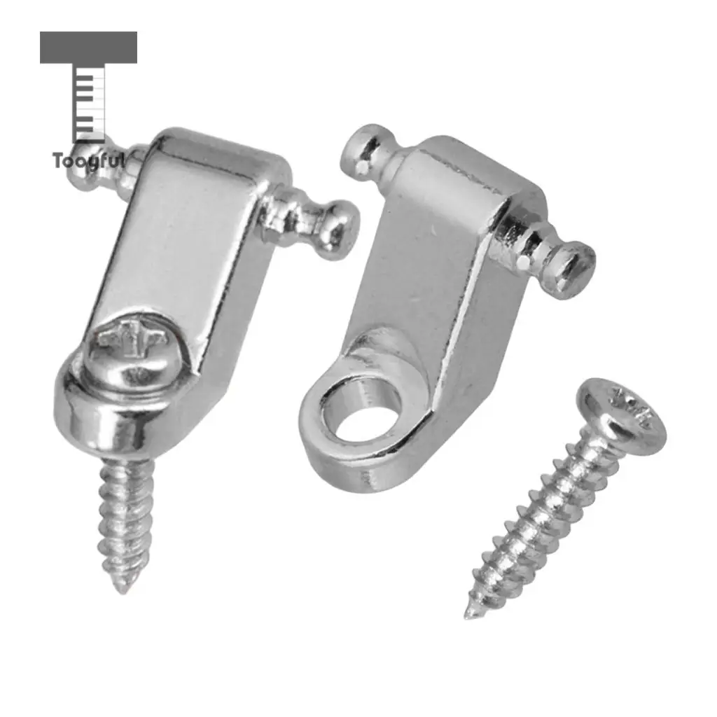 Tooyful 2Pc Roller String Tree String Retainer Mounting Tree Guide for Electric Guitar Parts Replacement