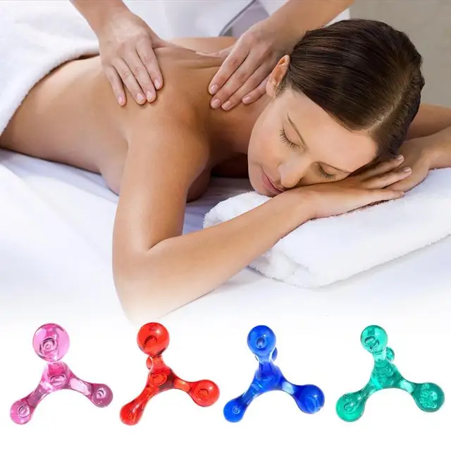 Mini Body Massager Manual Balance Four Balls Portable Travel Massager Trigger Point Arm Back Relaxation Eliminate