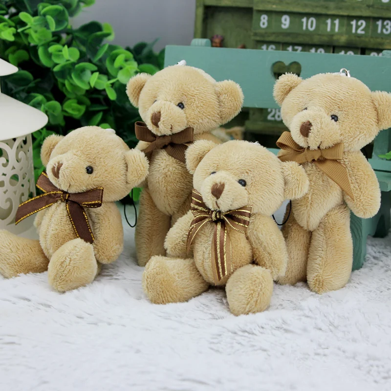 

Four Kinds Of Bow Tie Kawaii Stuffed Plush Animals 12 pieces/lot Bear Plush Toys Dolls Kids Toys Pendant Birthday Gift Supplies