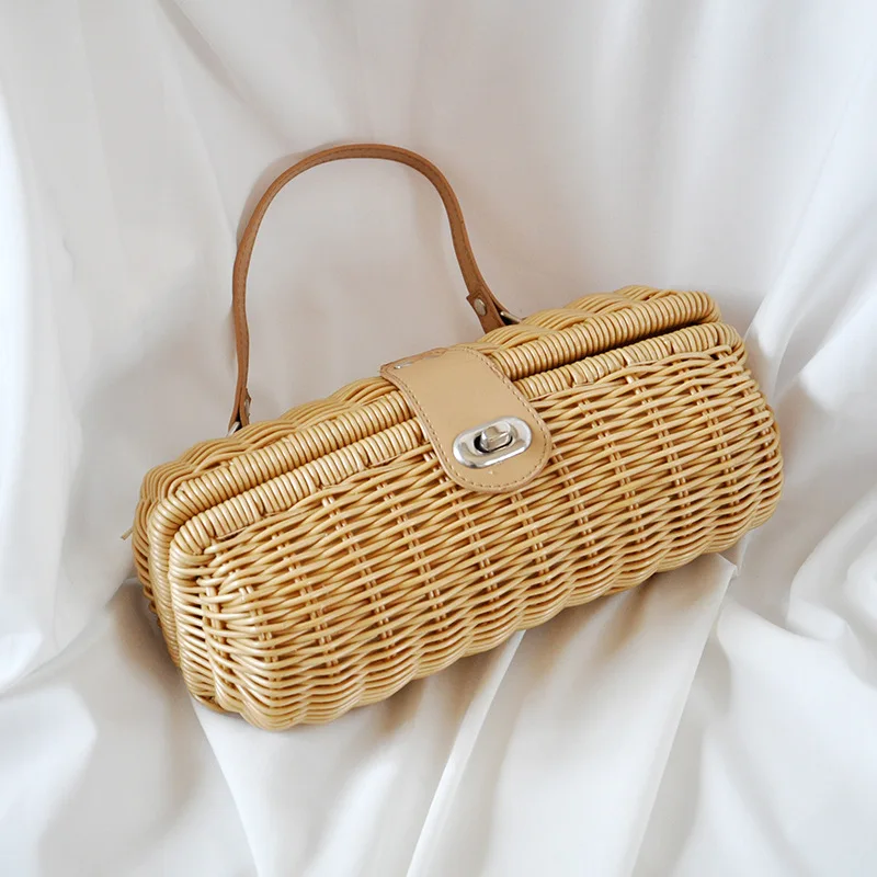 

Bolsa Feminina Bali Rattan Bag Handmade Straw Bag for Woman Summer Bags 2018 Woven Travel Beach Bag for Women Dropshipping