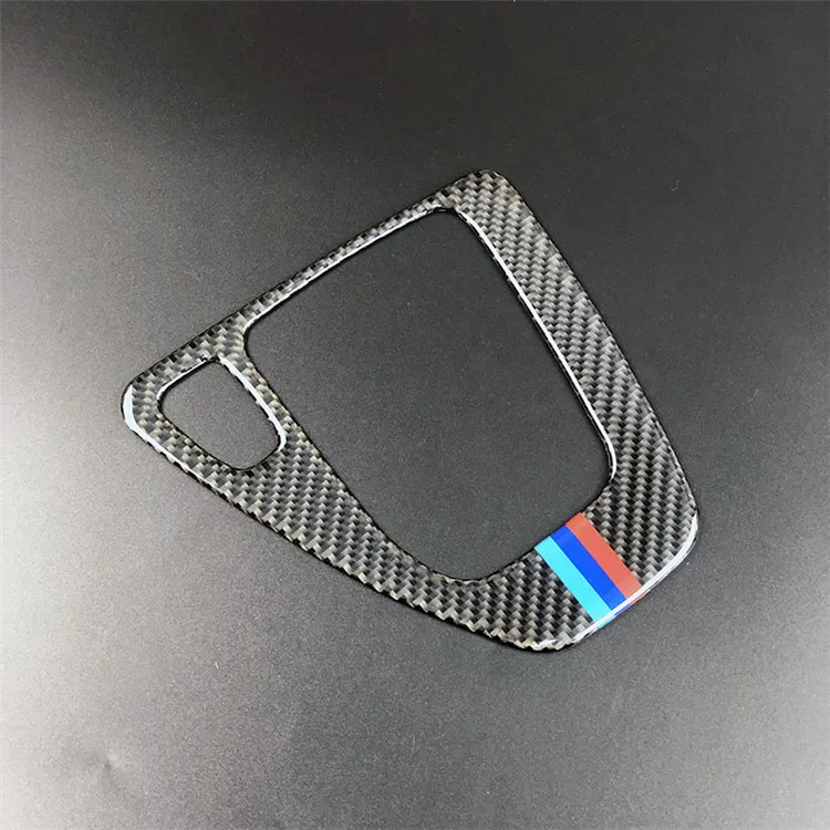 For bmw e90 e92 Interior Trim Carbon Fiber Gear Shift Control Panel Cover Sticker LHD Car styling 3 series accessories (2)