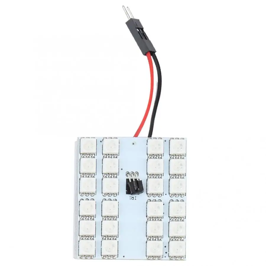 5050 SMD Автомобильная интерьерная купольная лампа для чтения красочный красный-зеленый-синий светодиод лампа с дистанционным авто аксессуары для стайлинга автомобилей - Испускаемый цвет: 24LED