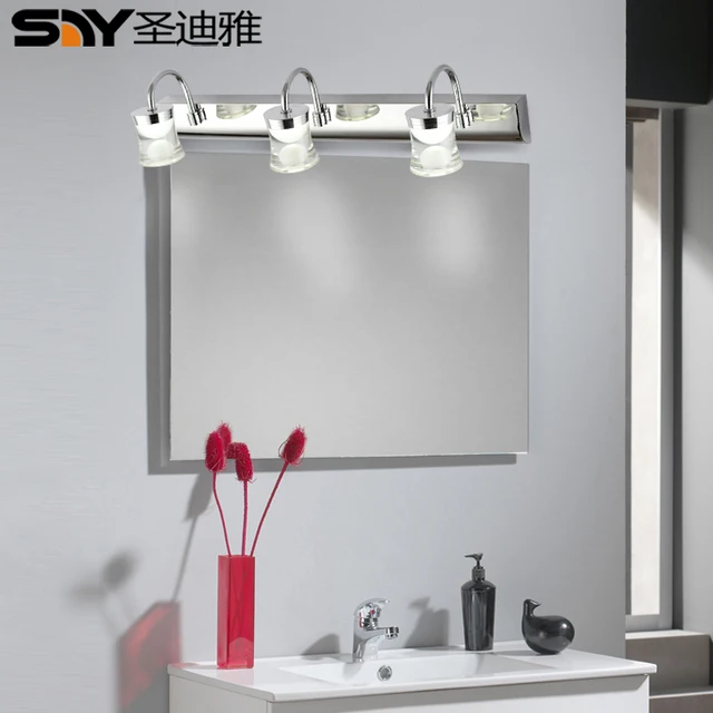 Sheng Diya Led Mirror Light Minimalist Modern Stainless Steel Wall Sheng Diya Led Mirror Light Minimalist Modern Stainless Steel Wall Lamp Makeup Lights Bathroom