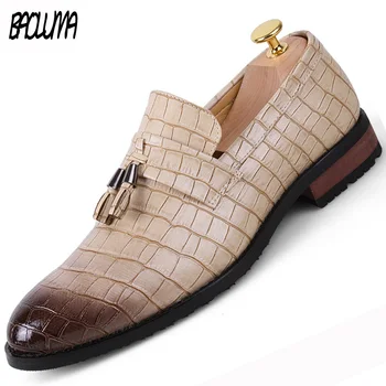 

Pointed Toe Formal Shoes Man Pu Leather Oxfords 2020 Spring Men Italy Dress Shoes Business Wedding Shoes For Male Large Sizes