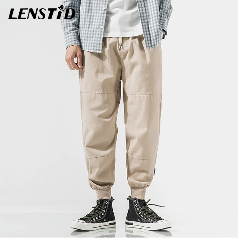 LENSTID 2019 Новый Sportwear Лоскутная прочные брюки карго шаровары мужские Повседневное