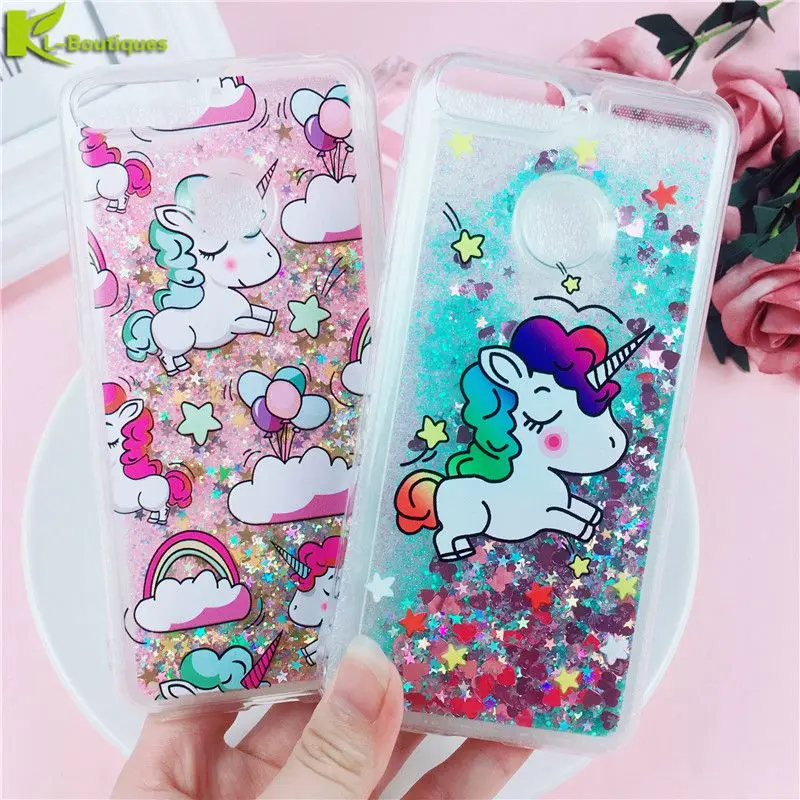 

Honor 7A Pro Case on for Huawei Honor 7A Pro Case Cover for Huawei Y6 2018 Unicorn Dynamic Liquid Soft TPU Silicone Back Cover