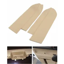 Pair Black/Beige Car Real Leather Front Door Panels Armrest Cover For Honda For CRV 2007 2008 2009 2010 2011 2012