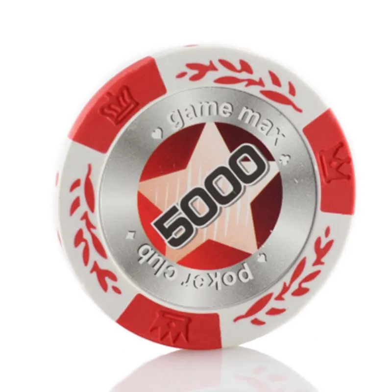 Pro 5 Piece/Lot High quality Poker Chips 14g Clay/Iron/ABS Casino Chips