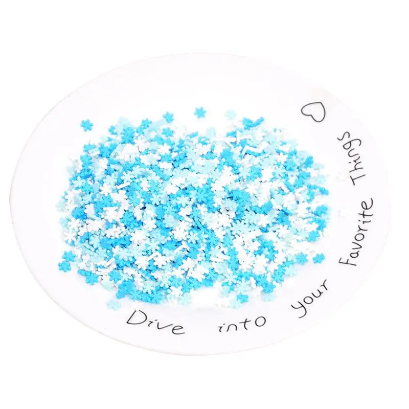 

10g Fimo Snowflakes Slices Material Epoxy Resin UV Glue Crafts Manual Jewelry Pendant DIY Slime Art Craft Tool Homemade Jewelry