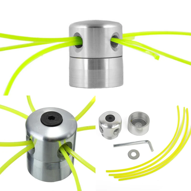 Aluminum Grass Trimmer Head With 4 Lines Brush Cutter Head Lawn Mower Accessories Cutting Line Head for Strimmer Replacement Aluminum Grass Trimmer Head With 4 Lines Brush Cutter Head Lawn Mower Accessories Cutting Line Head for Strimmer Replacement