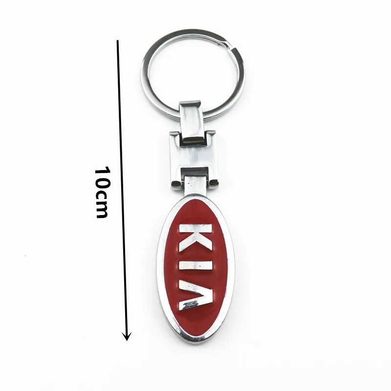 3D металлический автомобильный брелок для ключей с логотипом, автомобильные модные аксессуары для Kia Rio K2 K3 K5 Sorento Sportage, автомобильный стиль - Название цвета: 4 For Kia