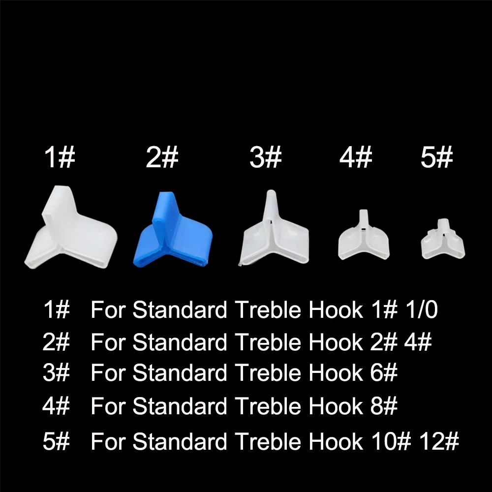 Hyaena 10pcs Size1,2,3,4,5, Treble Fishing Hook Covers White Blue Plastic Triple  Fishing Hook Protectors - AliExpress