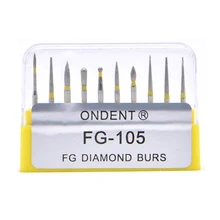 Стоматологические алмазные боры дрель стоматологические боры Dia-Burs для высокоскоростного наконечника среднего размера FG105 106 стоматологические инструменты Стоматологическая лаборатория