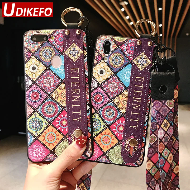 

UDKEFO Wrist Strap Case For Samsung Galaxy S10e S8 S9 S10 Plus Stand Cover For Samsung Galaxy Note 9 8 With Lanyard Neck Strap